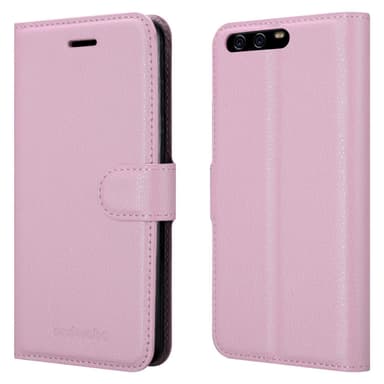 Huawei P10 Suojakuori Lompakkokotelo (Vaaleanpunainen)
