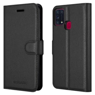 Samsung Galaxy M31 Suojakuori Lompakkokotelo (Musta)