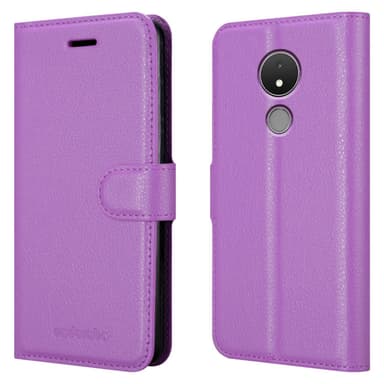 Nokia C21 Suojakuori Lompakkokotelo (Violetti)