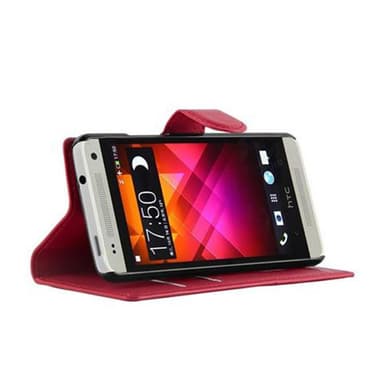 HTC ONE M4 MINI Suojakuori Lompakkokotelo (Punainen)