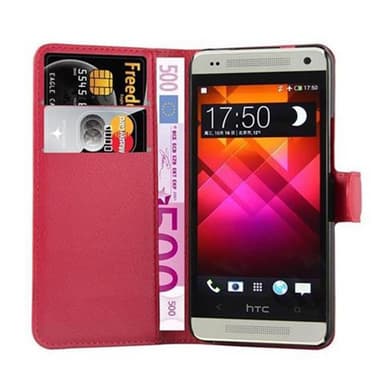 HTC ONE M4 MINI Suojakuori Lompakkokotelo (Punainen)