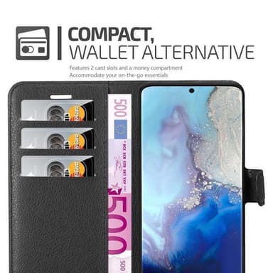 Samsung Galaxy S20 Suojakuori Lompakkokotelo (Musta)