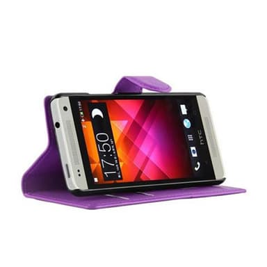 HTC ONE M4 MINI Suojakuori Lompakkokotelo (Violetti)