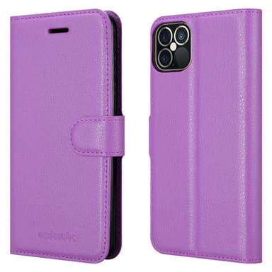 iPhone 12 / 12 PRO Suojakuori Lompakkokotelo (Violetti)