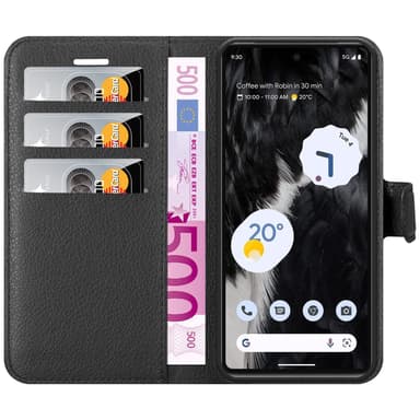 Google PIXEL 7 Suojakuori Lompakkokotelo (Musta)