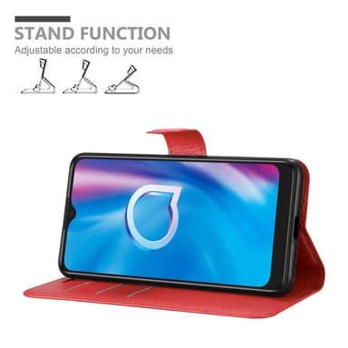 Alcatel 1S 2020 Suojakuori Lompakkokotelo (Punainen)