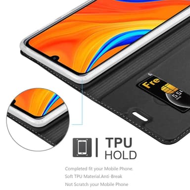 Huawei Y6S Suojakuori Lompakkokotelo (Musta)