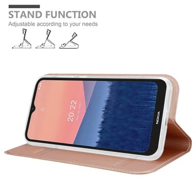 Nokia C21 Suojakuori Lompakkokotelo (Vaaleanpunainen)