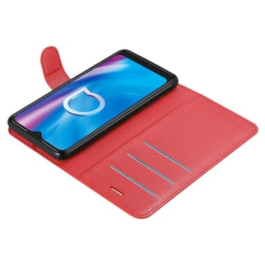 Alcatel 1S 2020 Suojakuori Lompakkokotelo (Punainen)