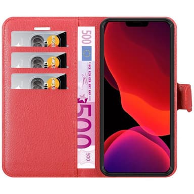 iPhone 12 / 12 PRO Suojakuori Lompakkokotelo (Punainen)