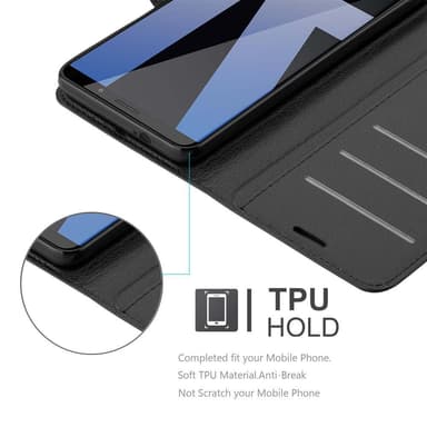Huawei MATE 10 PRO Suojakuori Lompakkokotelo (Musta)