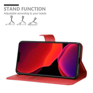 iPhone 12 / 12 PRO Suojakuori Lompakkokotelo (Punainen)