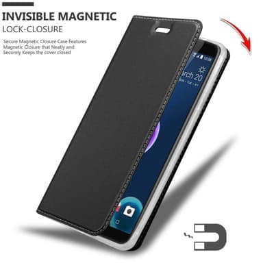 HTC Desire 12 Suojakuori Lompakkokotelo (Musta)