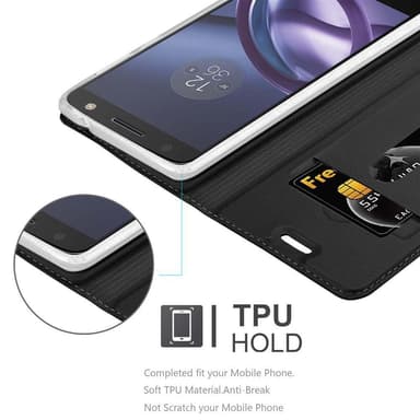 Motorola MOTO Z PLAY Suojakuori Lompakkokotelo (Musta)