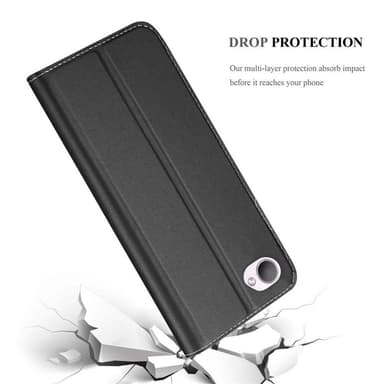 HTC Desire 12 Suojakuori Lompakkokotelo (Musta)