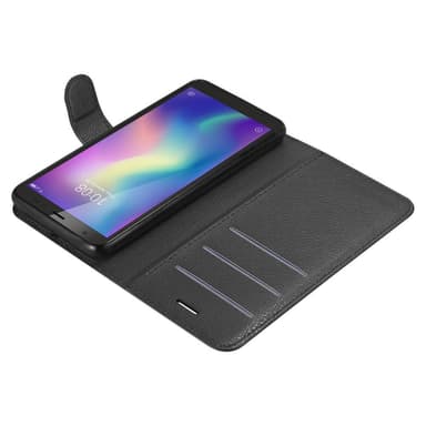 ZTE Blade A5 2019 Suojakuori Lompakkokotelo (Musta)