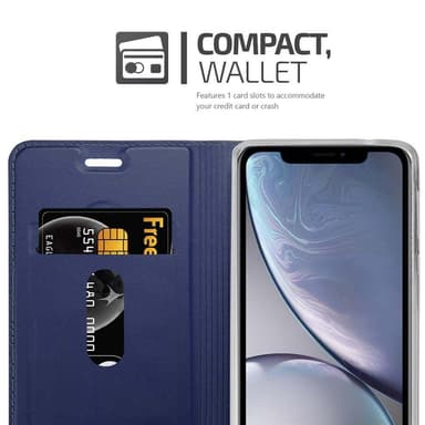 iPhone XS MAX Suojakuori Lompakkokotelo (Sininen)