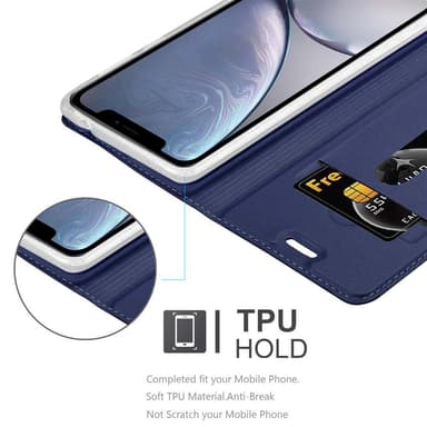 iPhone XS MAX Suojakuori Lompakkokotelo (Sininen)