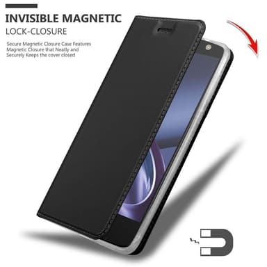 Motorola MOTO Z PLAY Suojakuori Lompakkokotelo (Musta)