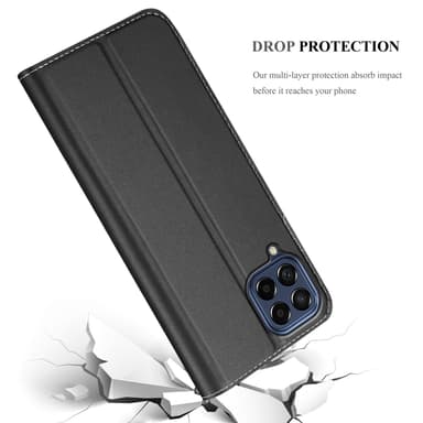 Samsung Galaxy M53 5G Suojakuori Lompakkokotelo (Musta)
