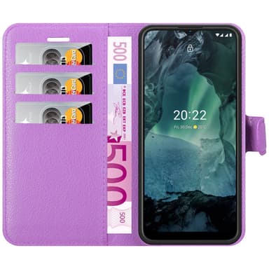 Nokia G11 / G21 Suojakuori Lompakkokotelo (Violetti)