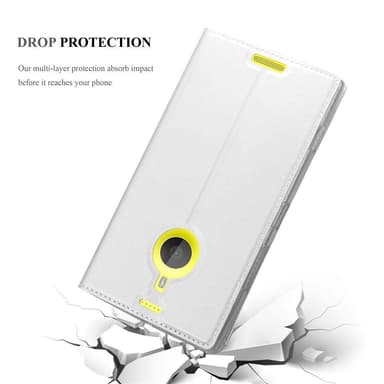 Nokia Lumia 1520 Suojakuori Lompakkokotelo (Hopea)