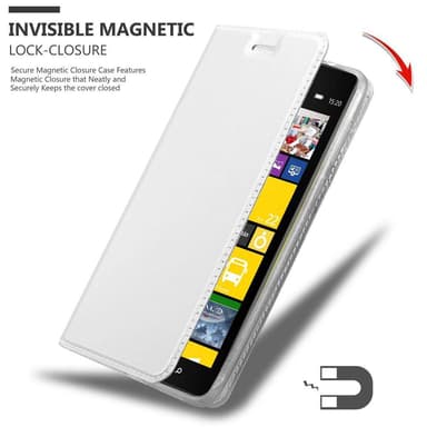 Nokia Lumia 1520 Suojakuori Lompakkokotelo (Hopea)