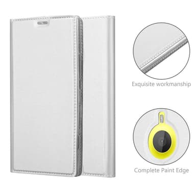 Nokia Lumia 1520 Suojakuori Lompakkokotelo (Hopea)