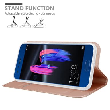 Honor 9 Suojakuori Lompakkokotelo (Vaaleanpunainen)