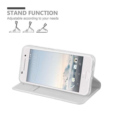 HTC ONE A9 Suojakuori Lompakkokotelo (Hopea)
