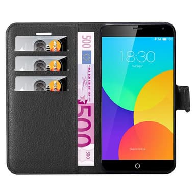 MEIZU MX4 Suojakuori Lompakkokotelo (Musta)
