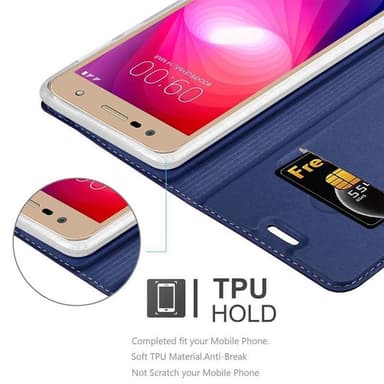 LG X POWER 2 Suojakuori Lompakkokotelo (Sininen)
