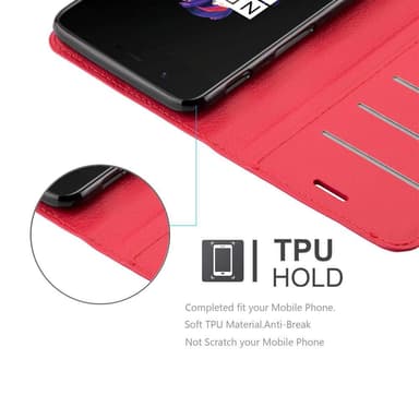 OnePlus 5 Suojakuori Lompakkokotelo (Punainen)