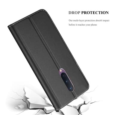 OnePlus 8 Suojakuori Lompakkokotelo (Musta)