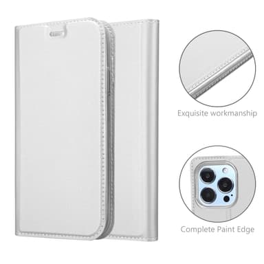iPhone 13 PRO Suojakuori Lompakkokotelo (Hopea)