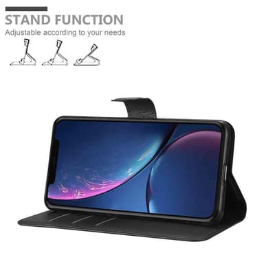 iPhone 11 PRO MAX Suojakuori Lompakkokotelo (Musta)