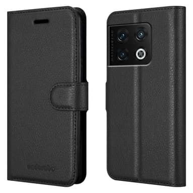OnePlus 10 PRO 5G Suojakuori Lompakkokotelo (Musta)