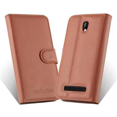 HTC Desire 500 Suojakuori Lompakkokotelo (Ruskea)