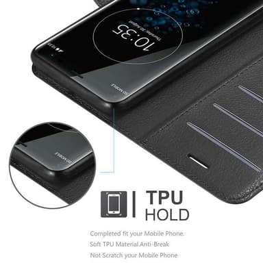 Sony Xperia XZ3 Suojakuori Lompakkokotelo (Musta)