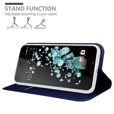 HTC U PLAY Suojakuori Lompakkokotelo (Sininen)