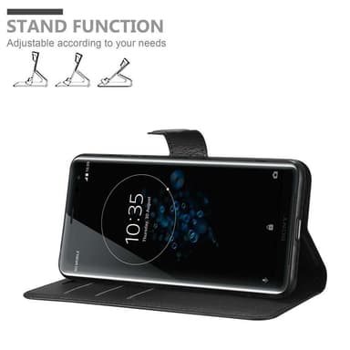 Sony Xperia XZ3 Suojakuori Lompakkokotelo (Musta)