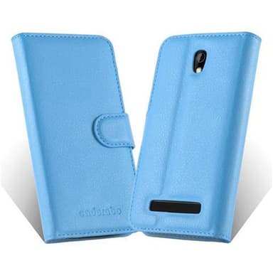 HTC Desire 500 Suojakuori Lompakkokotelo (Sininen)