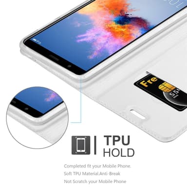 Honor 7X Suojakuori Lompakkokotelo (Hopea)