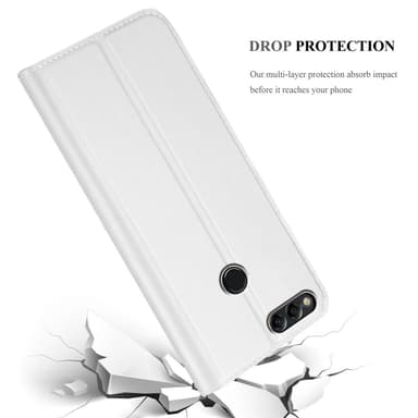 Honor 7X Suojakuori Lompakkokotelo (Hopea)