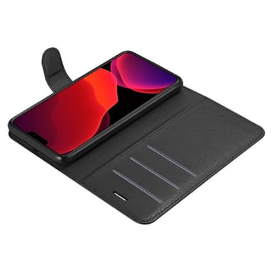 iPhone 12 / 12 PRO Suojakuori Lompakkokotelo (Musta)