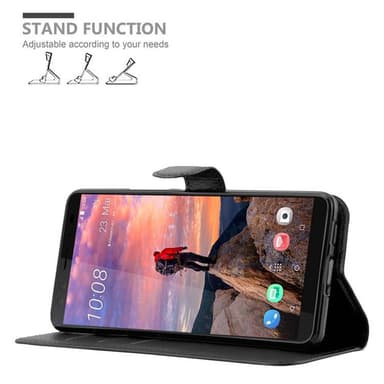 HTC U12 PLUS Suojakuori Lompakkokotelo (Musta)