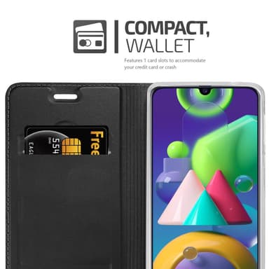 Samsung Galaxy M31 Suojakuori Lompakkokotelo (Musta)