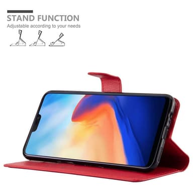 OnePlus 6 Suojakuori Lompakkokotelo (Punainen)