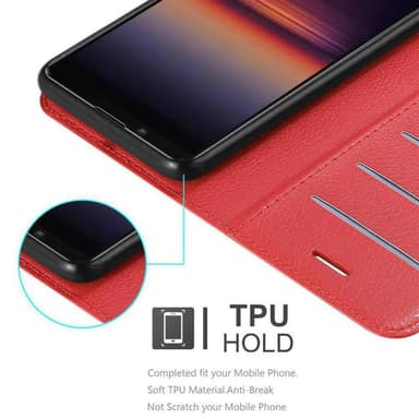 Sony Xperia 1 II Suojakuori Lompakkokotelo (Punainen)