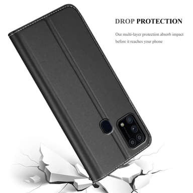 Samsung Galaxy M31 Suojakuori Lompakkokotelo (Musta)